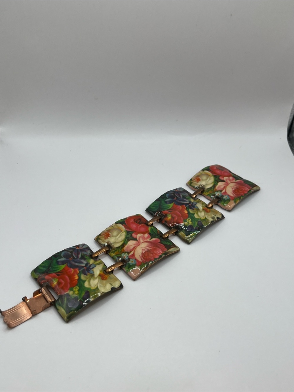 Designs From The Deep Floral Print Wide Cuff Bracelet